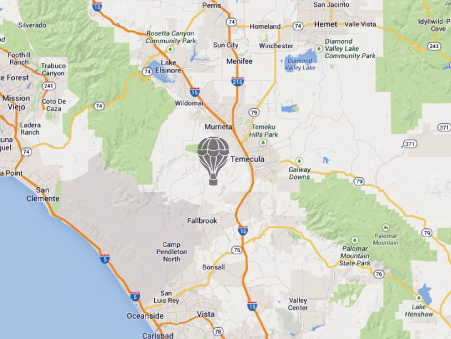 Map of Temecula, CA